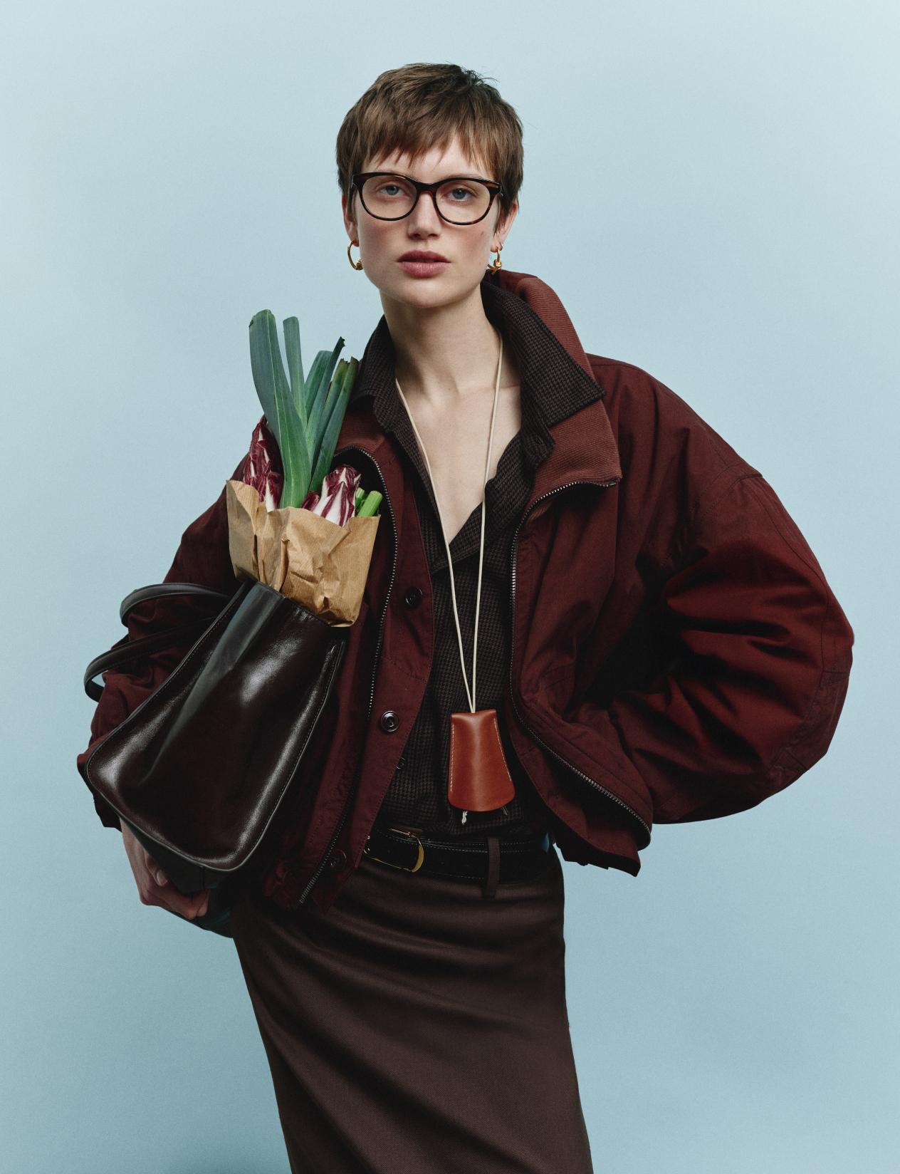 Blue background female opticals