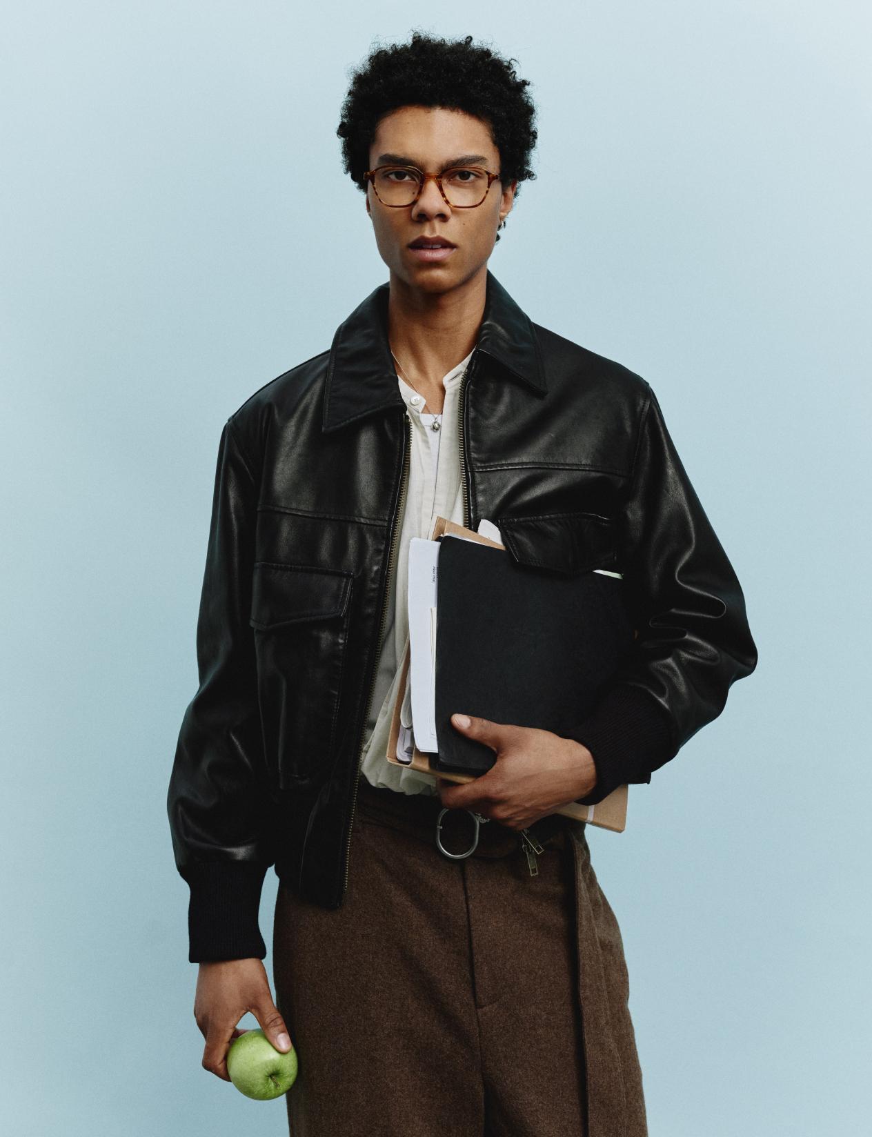 Blue background male opticals