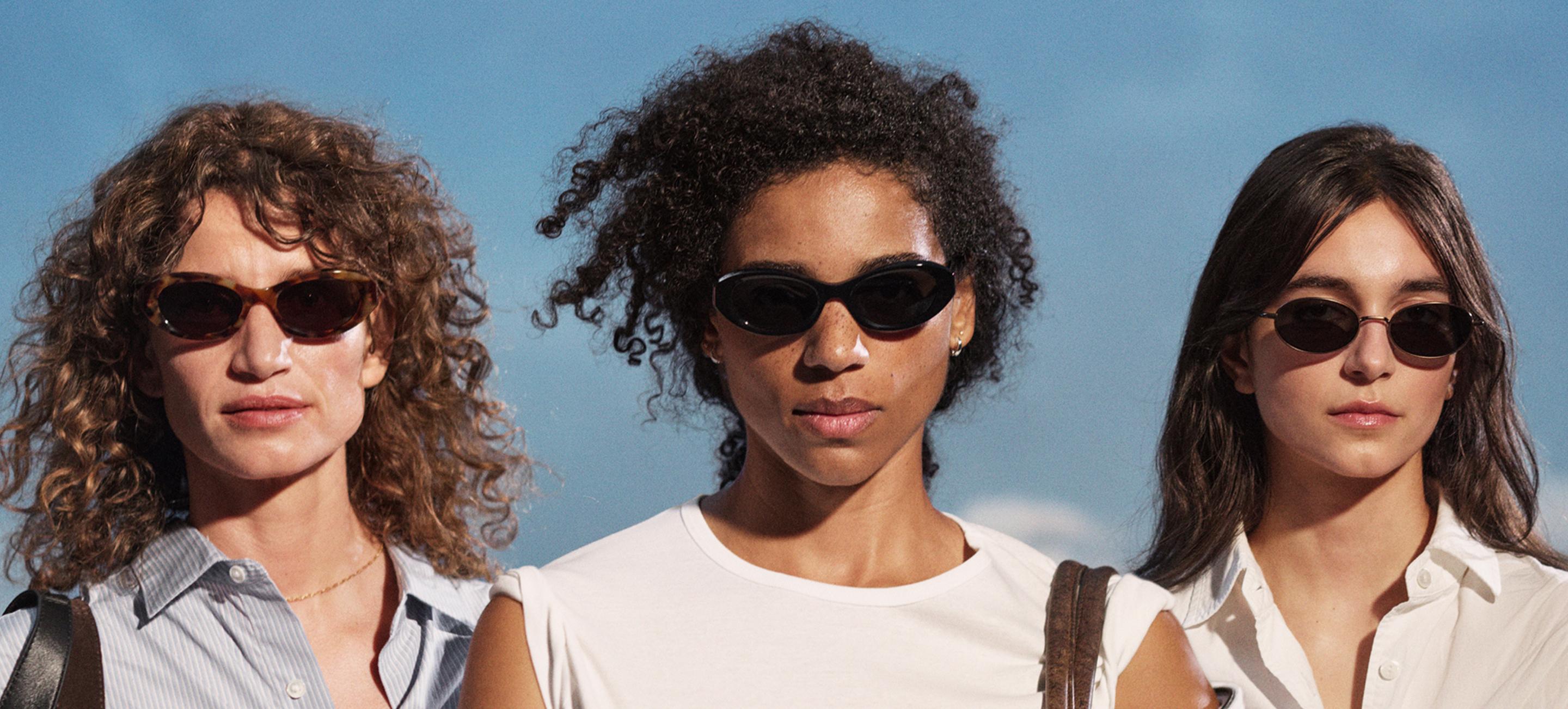 three females with sunglasses